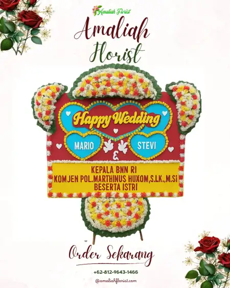 Papan Bunga Pernikahan Deyangan